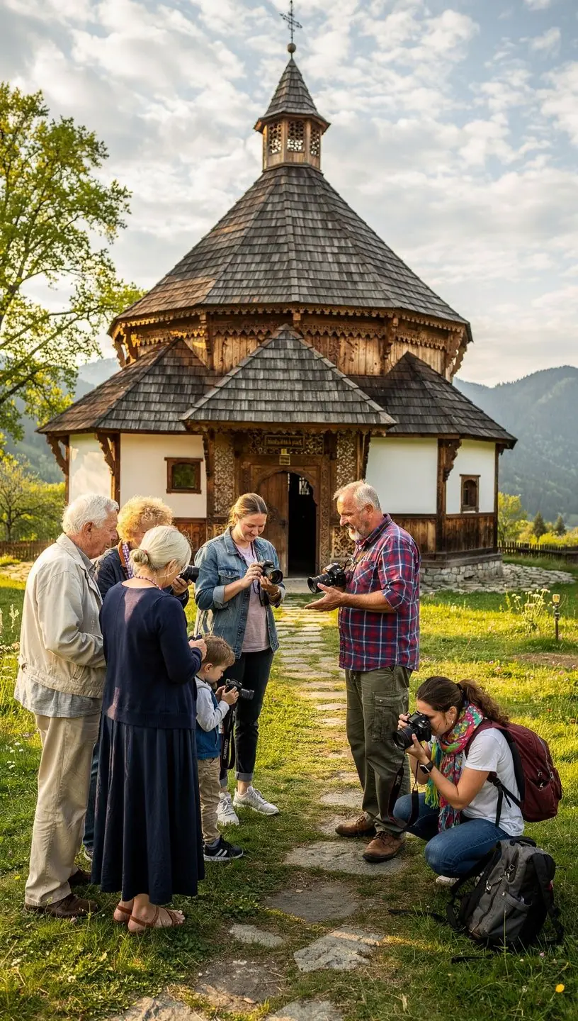 Turistická cesta lemovaná tradičnými vidieckymi domami a kvetmi v srdci stredného Slovenska.